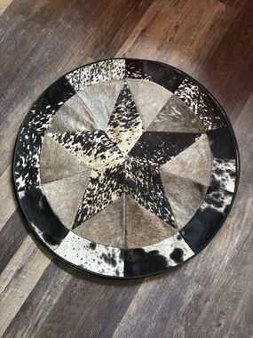 New 40” Real Cowhide Star Rug